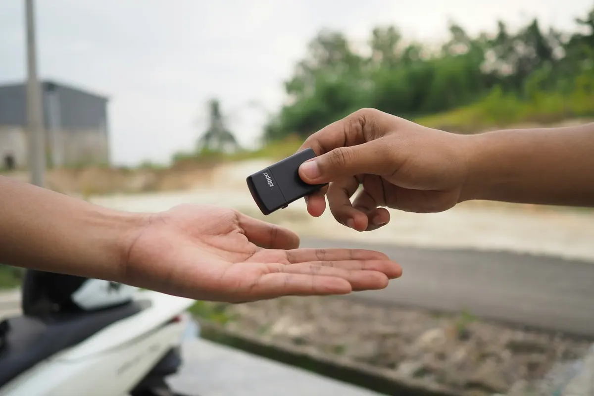 Car key being handed to a self-drive customer in Ghana